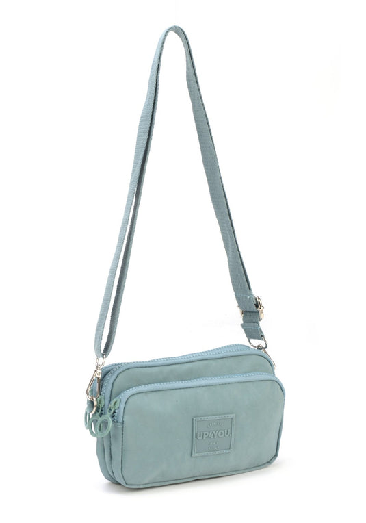 Bolsa Transv 3zps Embut Crinkle Up4you Fendi - Unico.AZUL CLARO