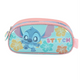 Estojo Triplo Infantil Médio Ohana Stitch Disney