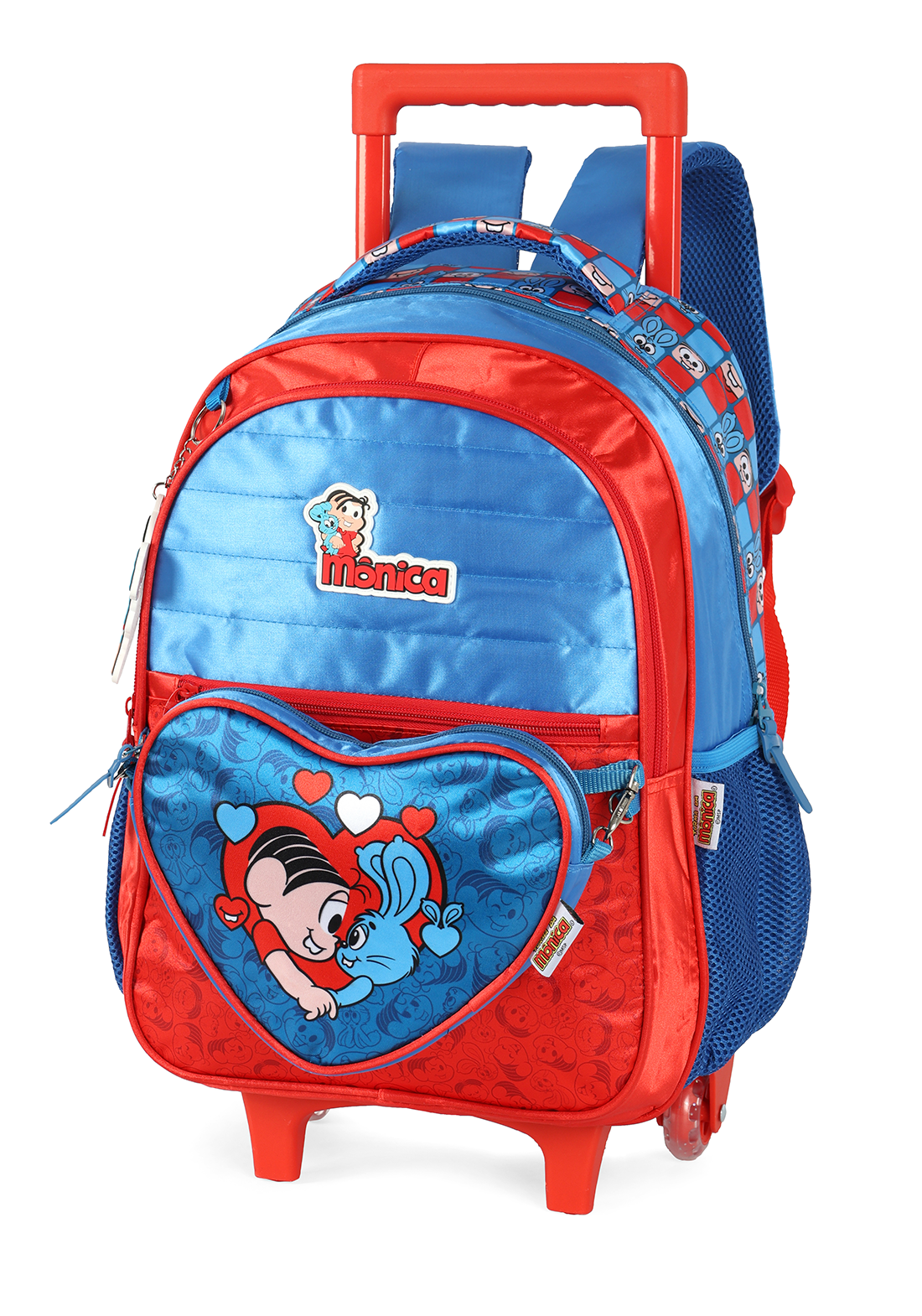 Mochila De Rodinhas Turma Da Monica Com Bolso Removivél Up4you