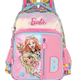 Mochila de Rodinhas Média Infantil de Costas Barbie Náilon Estampada