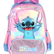 Mochila de Costas Média Infantil Náilon Holográfica Stitch