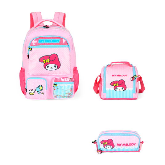 Kit Escolar de Costas - My Melody e Cinnamoroll