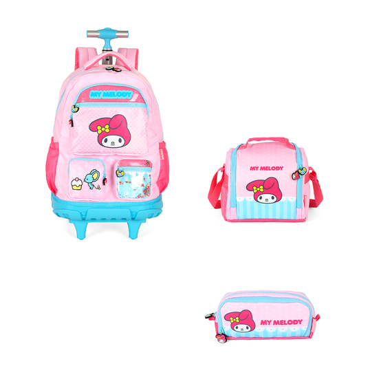 Kit Escolar de Rodinha - My Melody e Cinnamoroll