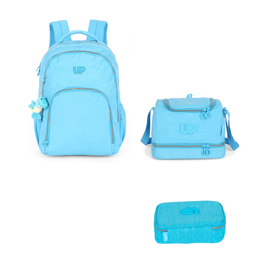 Kit escolar de costas - Crinkle Dino um bolso Juvenil