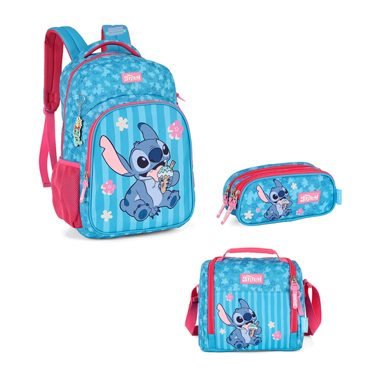 Kit Escolar de Costas - Stitch e Angel