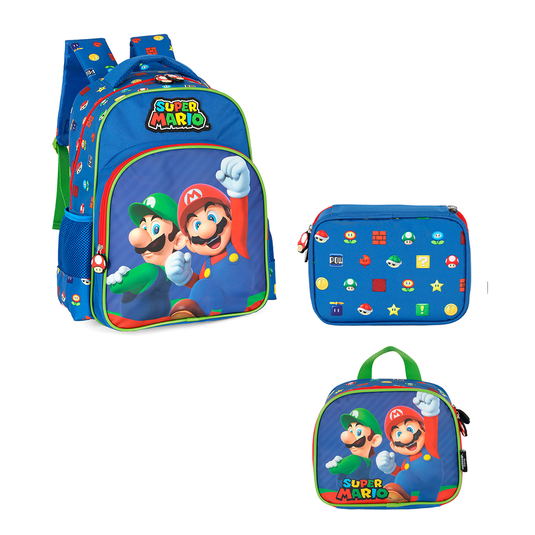 Kit Escolar Super Mário Infantil - Costas