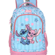 Mochila de Rodinhas Média Juvenil de Costas Stitch e Angel com Chaveiro