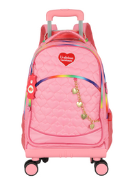 Mochila de Rodinhas 360 Grande Juvenil de Costas Notebook 18 Ursinhos Carinhosos