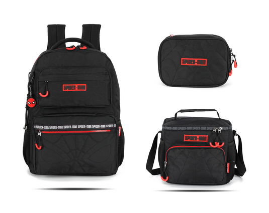 Kit Escolar Costas Juvenil Spider-Man Estojo Box - Preto (MS50851SP)