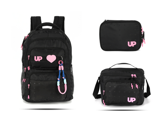 Kit Escolar Costas Juvenil Up4you Estojo Box - Preto (MJ50366UP)