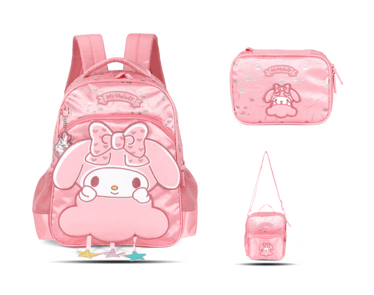 Kit Escolar Costas Infantil My Melody Estojo Box - Rosa (IS43501SR)