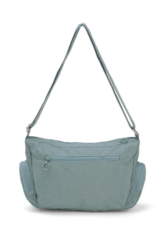 Bolsa Carteiro Pkt Moda Crinkle Up4you Azul Claro - Unico