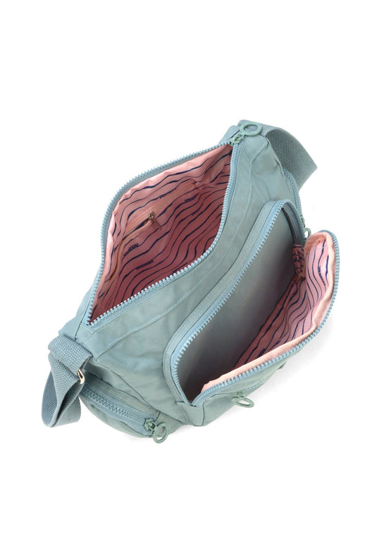 Bolsa Carteiro Pkt Moda Crinkle Up4you Azul Claro - Unico