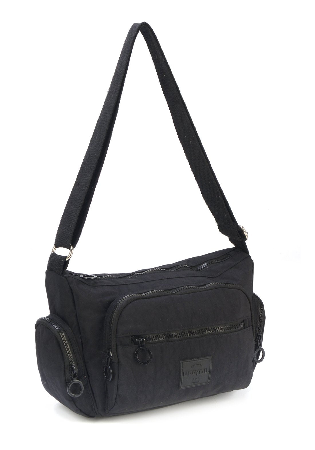 Bolsa Carteiro Pkt Moda Crinkle Up4you Azul Claro - Unico.PRETO