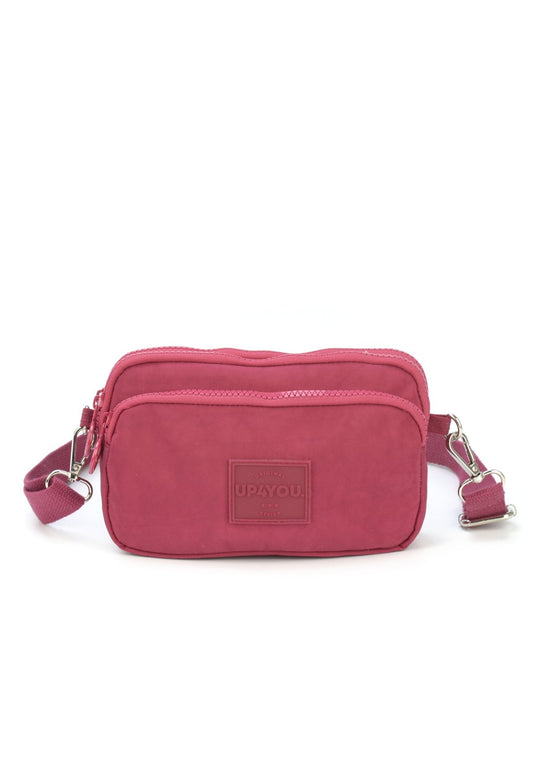 Bolsa Transv 3zps Embut Crinkle Up4you Vinho - Unico.VINHO