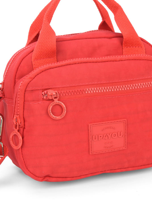 Bolsa Transv Rectangle Crinkle Up4you Rose - Unico.VERMELHO