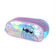 Estojo Triplo Juvenil Médio Holográfico Love Stitch Disney