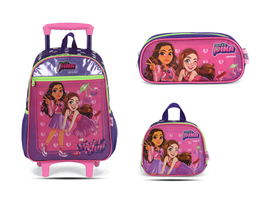 Kit Escolar Rodinha Infantil Irmãs Pina - Violeta