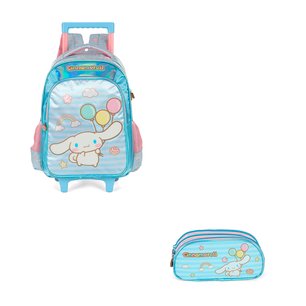 Kit Escolar de Rodinha - My Melody e Cinnamoroll Acetinado