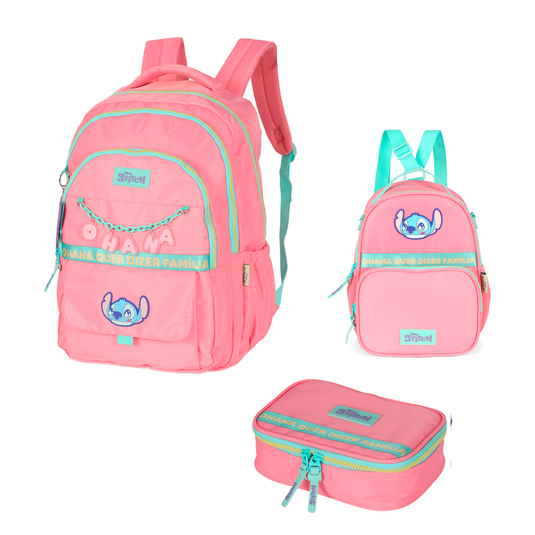 Kit Escolar de Costas -  Stitch Ohana