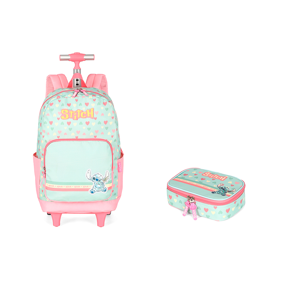 Kit Escolar de Rodinhas - Stitch Surf