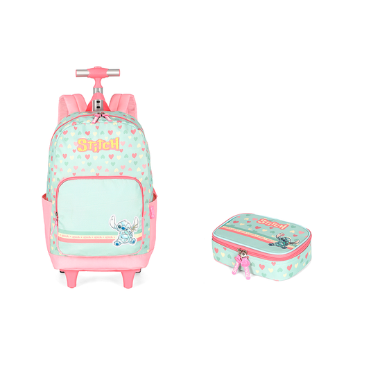 Kit Escolar de Rodinhas - Stitch Surf