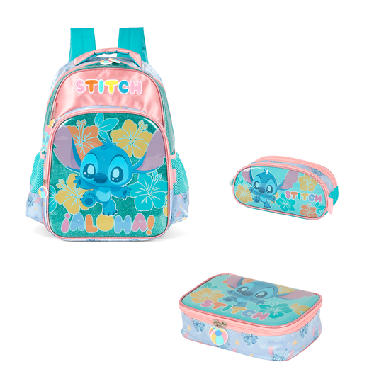 Kit Escolar de Costas - Stitch Aloha