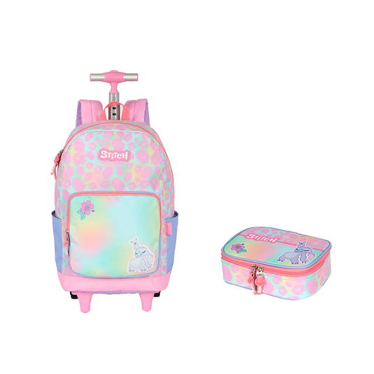 Kit Escolar de Rodinhas - Stitch Surf