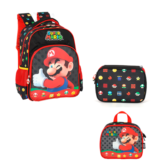 Kit Escolar Super Mário Infantil - Costas