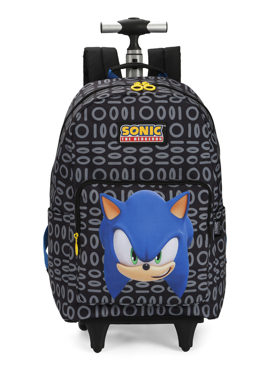 Mochila Sonic com Rodas e Costas