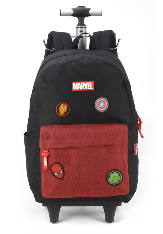 Mochila de Rodinha e Costas Avengers Marvel Patches