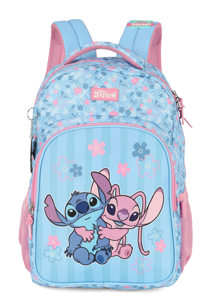 Mochila de Costas Stitch e Angel com Chaveiro | Up4you
