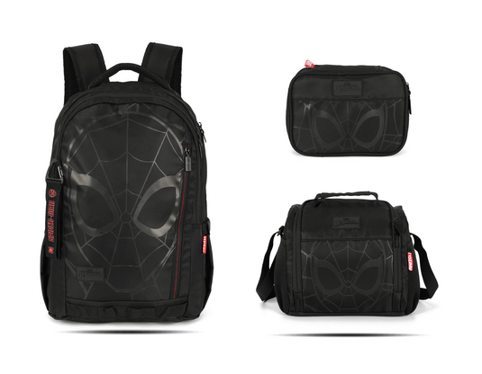 Kit Escolar Costas Juvenil Spider-Man Estojo Box - Preto (MJ50861SP)