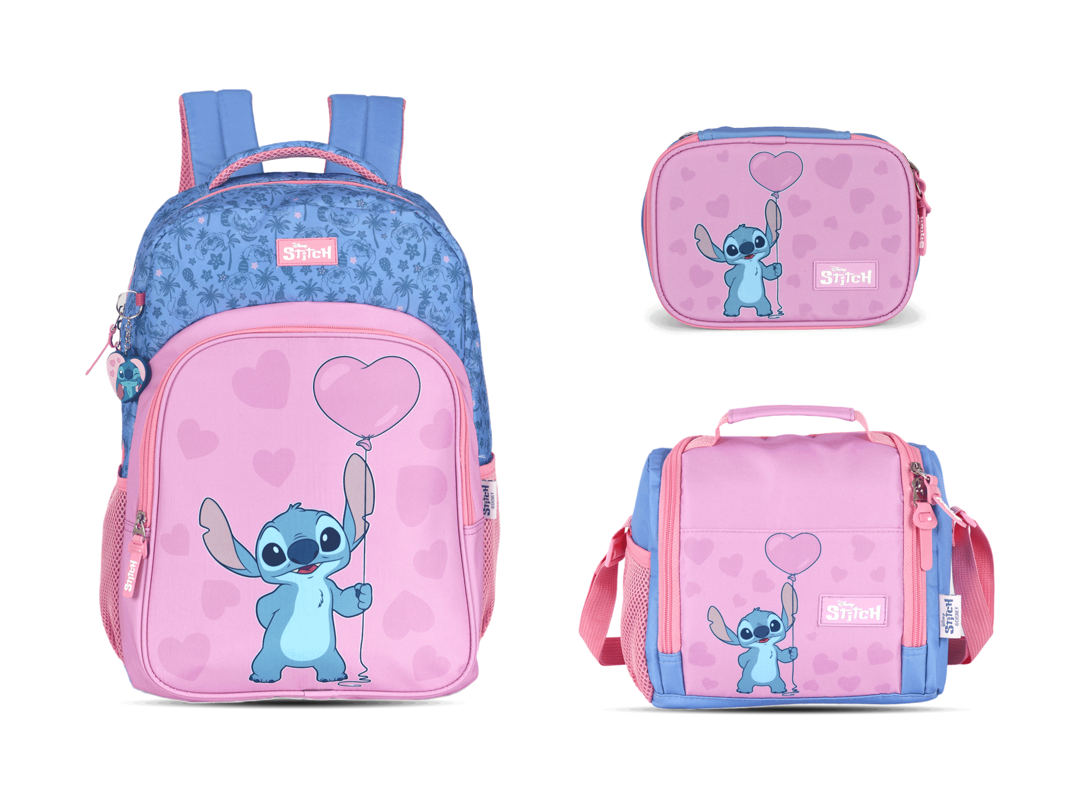 Kit Escolar Costas Juvenil Stitch Estojo Box - Azul (MS50911SC)