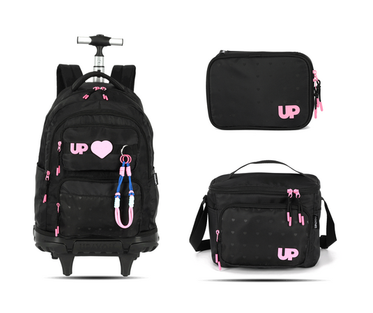 Kit Escolar Rodinha Juvenil Up4you Estojo Box - Preto (MC50367UP)