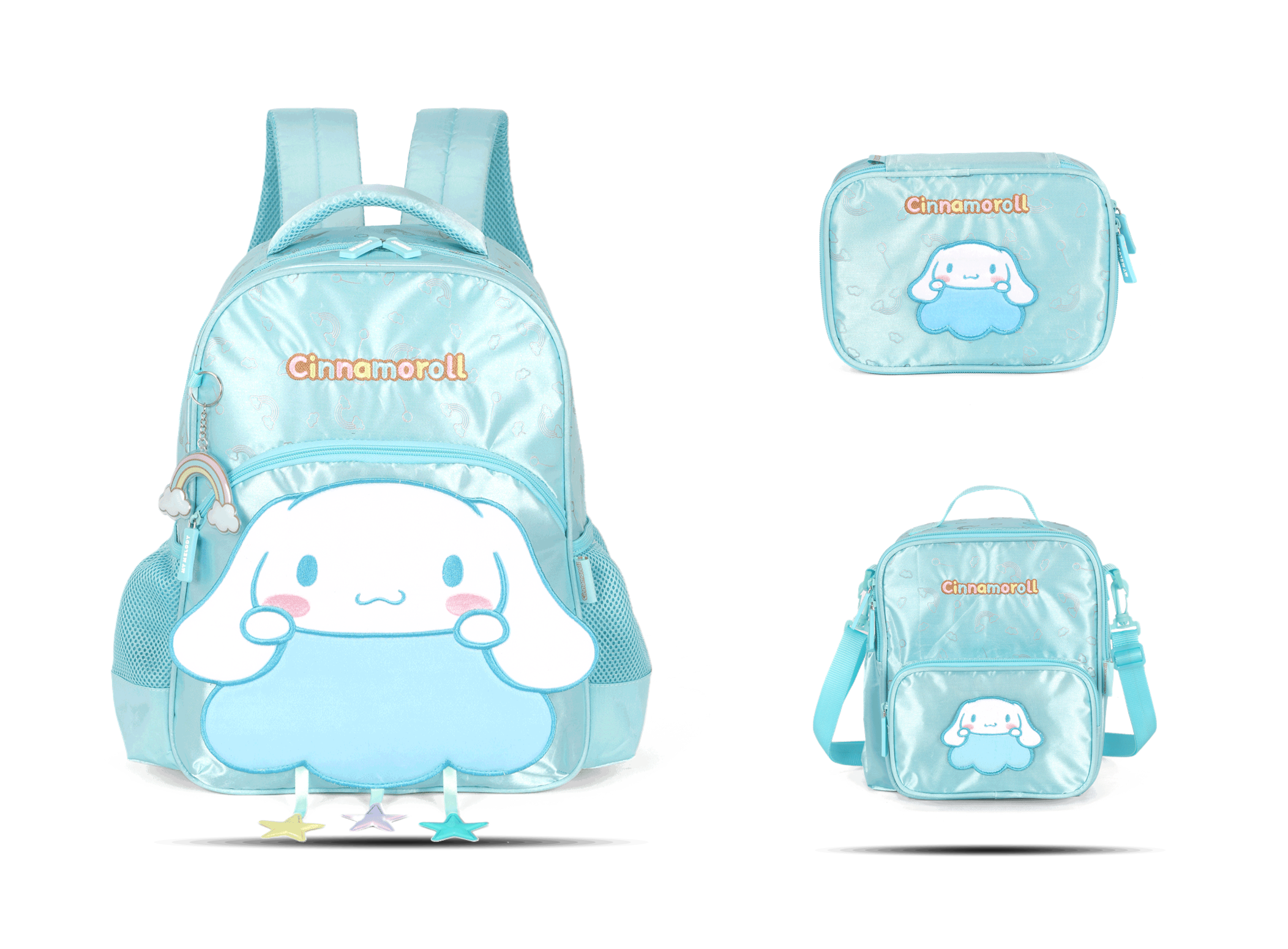 Kit Escolar Costas Infantil Cinnamoroll Estojo Box - Azul