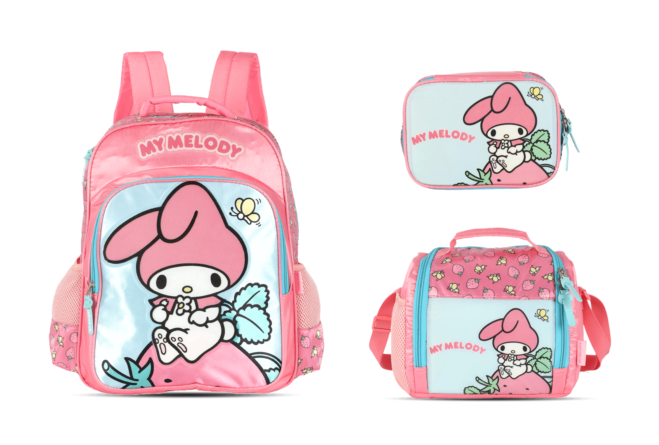 Kit Escolar Costas Infantil My Melody Estojo Box - Rosa (IS44291SR)