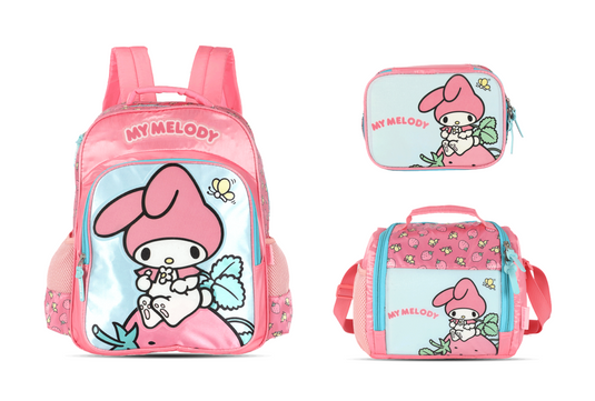 Kit Escolar Costas Infantil My Melody Estojo Box - Rosa (IS44291SR)