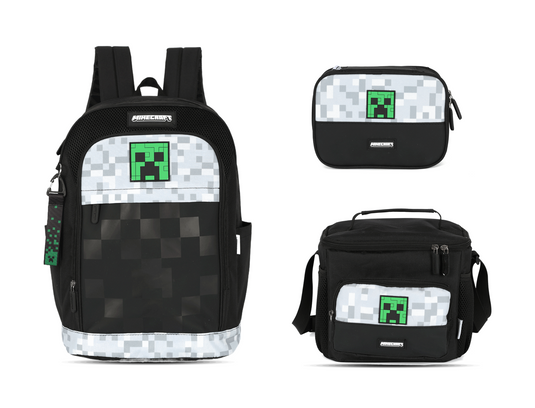 Kit Escolar Costas Infantil Minecraft Estojo Box - Preto (IS43741MC)